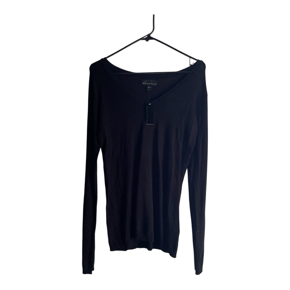 Attention Women’s Size S Black V-Neck Sweater